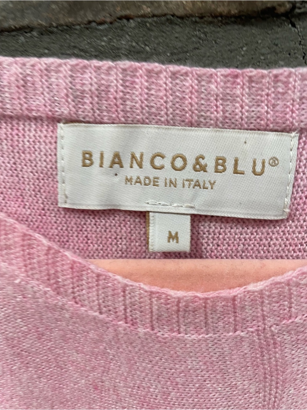 BIANCO & BLU Pink Crewneck Sweater Cashmere blend
